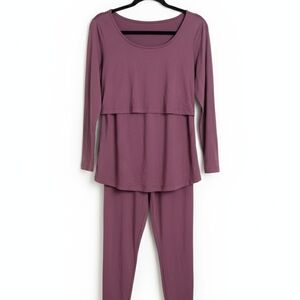 Kindred Bravely Purple Nursing/ Maternity Pajama Set